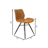 Esszimmerstuhl Schönes Kunstleder Dimehouse Cognac LxBxH 72x68x50 Kunstleder Weiße Fotogrößenangabe