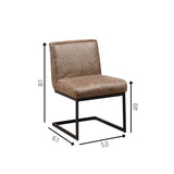 Esszimmerstuhl Nathan Dimehouse Braun LxBxH 75x62x56 Stoff Weiß Fotogrößenangabe