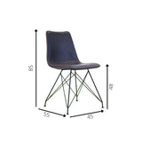 Esszimmerstuhl Viano Dimehouse Blau LxBxH 64x61x52 Kunstleder Weiße Fotogrößenangabe