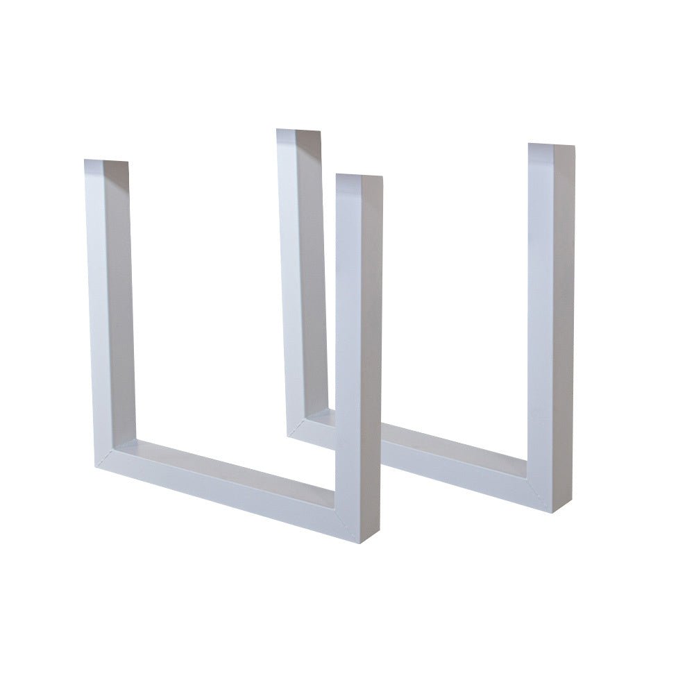 Rahmen U Weiß Dimehouse Weiß LxBxH 78x74x29 Metall Weißes Foto, diagonale Vorderansicht