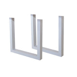 Rahmen U Weiß Dimehouse Weiß LxBxH 78x74x29 Metall Weißes Foto, diagonale Vorderansicht