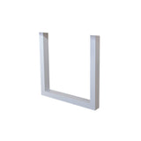 Rahmen U Weiß Dimehouse Weiß LxBxH 78x74x29 Metall Weißes Foto, diagonale Vorderansicht
