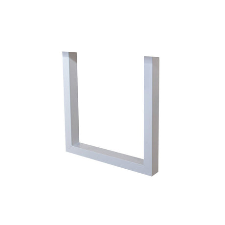 Rahmen U Weiß Dimehouse Weiß LxBxH 78x74x29 Metall Weißes Foto, diagonale Vorderansicht