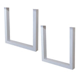 Rahmen U Weiß Dimehouse Weiß LxBxH 78x74x29 Metall Weißes Foto, diagonale Vorderansicht