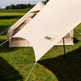 Markisenplane Baumwolle beige 420x420x240 cm Dimehouse Beige LxBxH 66x16x14 Baumwolle Stimmungsvolles Fotodetail