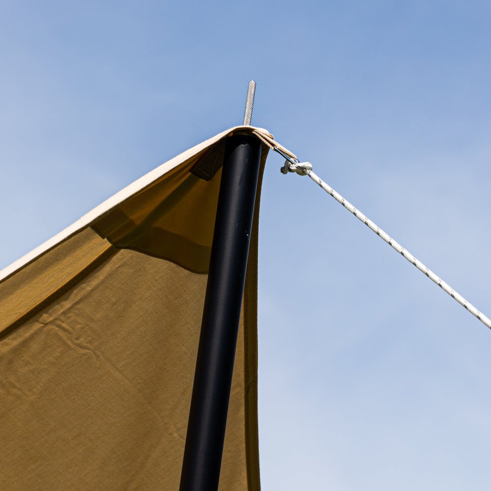 Markisenplane Baumwolle beige 420x420x240 cm Dimehouse Beige LxBxH 66x16x14 Cotton Atmosphere Foto anders