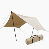 Markisenplane Baumwolle beige 420x420x240 cm Dimehouse Beige LxBxH 66x16x14 Baumwolle Weiß Foto diagonale Vorderansicht