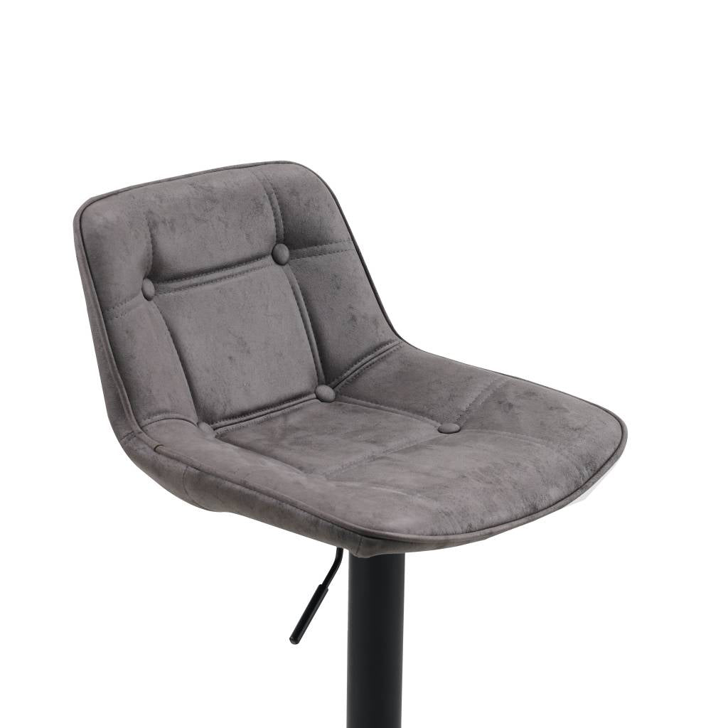 Barhocker Keston Dimehouse Anthrazit LxBxH 82x52x39 Mikrofaser Weißes Fotodetail