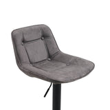 Barhocker Keston Dimehouse Anthrazit LxBxH 82x52x39 Mikrofaser Weißes Fotodetail