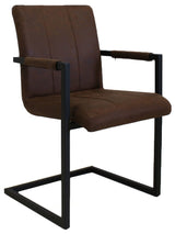 Esszimmerstuhl Jackson Dimehouse Braun LxBxH 71x58x54 Stoff Weißfoto schräge Vorderansicht
