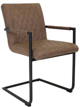 Esszimmerstuhl Dean Dimehouse Taupe LxBxH 70x58x57 Stoff Weißfoto schräg von vorne