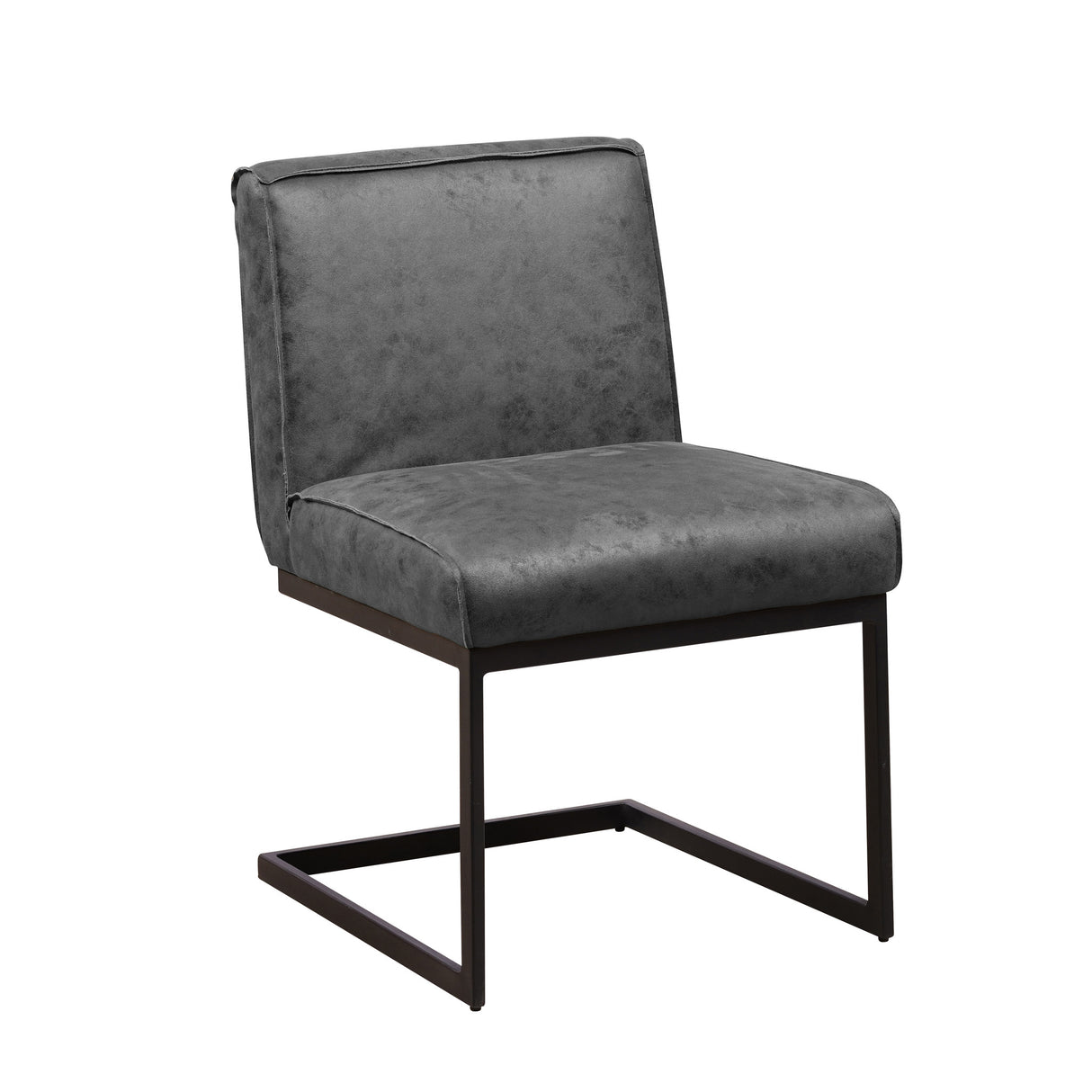 Esszimmerstuhl Nathan Dimehouse Anthrazit LxBxH 75x62x56 Stoff Weiß Foto diagonale Vorderansicht
