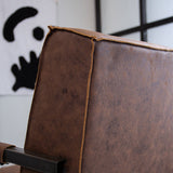 Sessel Tiger Dimehouse Braun LxBxH 69x58x41 Öko-Leder Stimmungsvolles Fotodetail