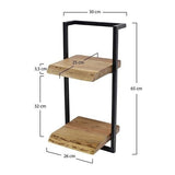 Wandregal Aberdeen DH Interior Akazie LxBxH 65x32x12 Akazienholz Weiß Foto Größenangabe