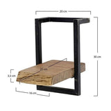 Wandregal Aberdeen DH Interior Akazie LxBxH 32x24x12 Akazienholz Weiß Foto Größenangabe