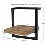 Wandregal Aberdeen DH Interior Akazie LxBxH 33x31x12 Akazienholz Weiß Foto Größenangabe
