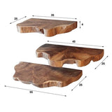 Wandregal Loena DH Interior Teak LxBxH 58x28x17 Teak White Foto Größenangabe