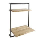 Schreibtisch Naomi DH Interieur Akazie LxBxH 104x70x20 Akazienholz Weiß Foto diagonale Vorderansicht