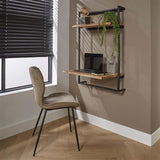 Schreibtisch Naomi DH Interior Akazie LxBxH 104x70x20 Akazienholz Stimmungsvolles Foto diagonale Vorderansicht