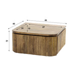 Nachttisch Maria DH Interior Mango LxBxH 51x47x27 Mangoholz Weiße Fotogrößenangabe